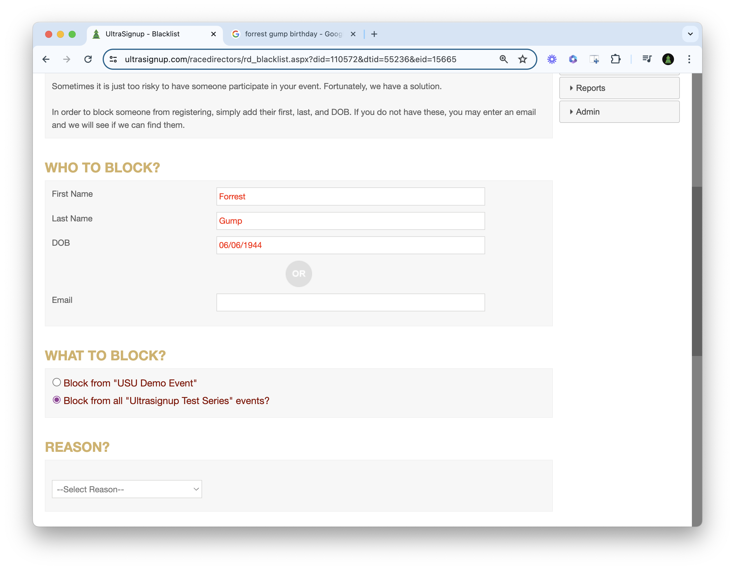 Adding runner information