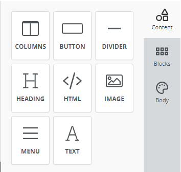 Content editor screenshot